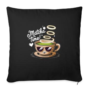 Matcha - Sofa pillowcase 17,3'' x 17,3'' (45 x 45 cm) - black - Front