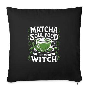 Matcha - Sofa pillowcase 17,3'' x 17,3'' (45 x 45 cm) - black - Front