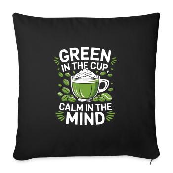 Matcha - Sofa pillowcase 17,3'' x 17,3'' (45 x 45 cm) - black - Front