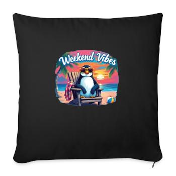 Weekend - Sofa pillowcase 17,3'' x 17,3'' (45 x 45 cm) - black - Front