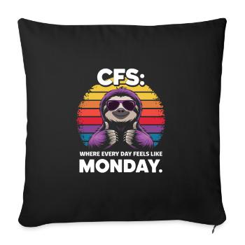 Humour de bureau - Housse de coussin décorative 45 x 45 cm - noir - Devant
