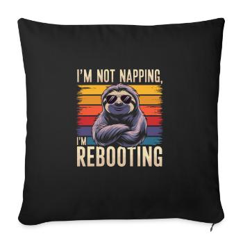 Humour de bureau - Housse de coussin décorative 45 x 45 cm - noir - Devant
