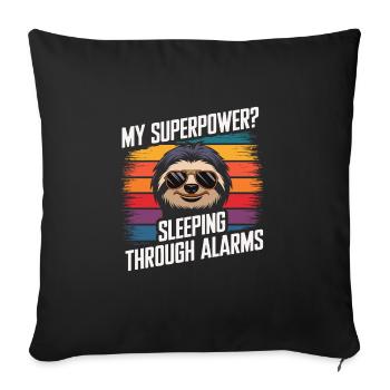 Humour de bureau - Housse de coussin décorative 45 x 45 cm - noir - Devant