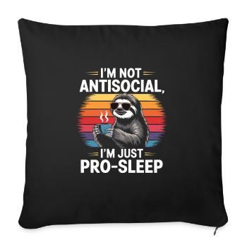 Humour de bureau - Housse de coussin décorative 45 x 45 cm - noir - Devant