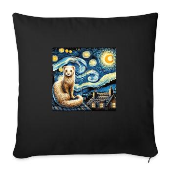Ferret - Sofa pillowcase 17,3'' x 17,3'' (45 x 45 cm) - black - Front