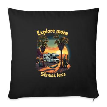 Campeur - Housse de coussin décorative 45 x 45 cm - noir - Devant