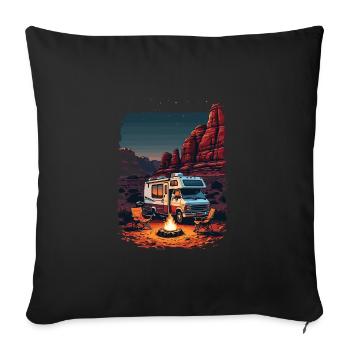 Campeur - Housse de coussin décorative 45 x 45 cm - noir - Devant