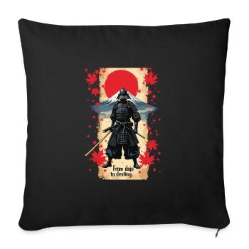 Kendo - Sofakissenbezug 45 x 45 cm - Schwarz - Vorne