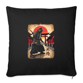 Kendo - Sofakissenbezug 45 x 45 cm - Schwarz - Vorne