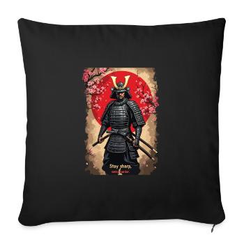 Kendo - Sofakissenbezug 45 x 45 cm - Schwarz - Vorne