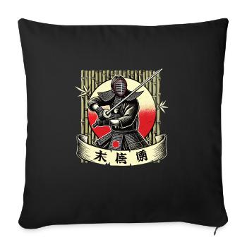 Kendo - Sofakissenbezug 45 x 45 cm - Schwarz - Vorne