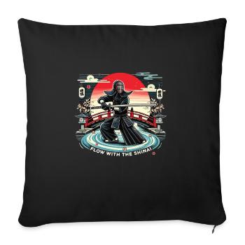 Kendo - Sofakissenbezug 45 x 45 cm - Schwarz - Vorne