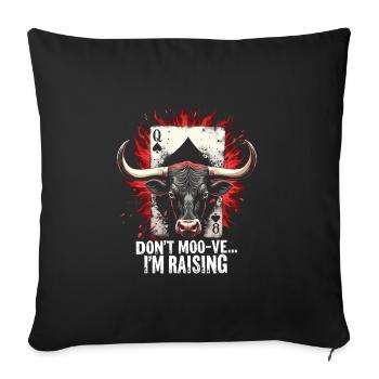 Jeu de cartes - Housse de coussin décorative 45 x 45 cm - noir - Devant