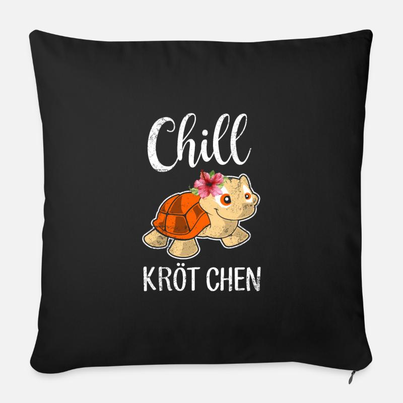 Chill Krötchen Geschenk - Sofakissenbezug 45 x 45 cm - Schwarz