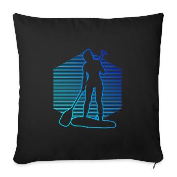 Standup Paddleboard Stand up Paddle Board - Housse de coussin décorative 45 x 45 cm - noir - Devant
