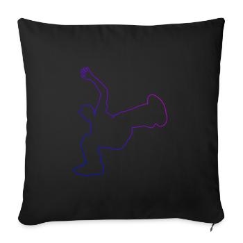 Hip Hop Bgirl Femmes Breakdance Bboy Hommes - Housse de coussin décorative 45 x 45 cm - noir - Devant