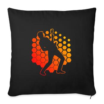 classical guitar Guitar electronic guitar - Sofa pillowcase 17,3'' x 17,3'' (45 x 45 cm) - black - Front