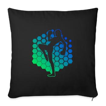 Kickboxing Kickboxing Kickboxer Kickboxer Men - Sofa pillowcase 17,3'' x 17,3'' (45 x 45 cm) - black - Front
