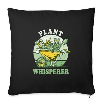 Plant Whisperer - Sofa pillowcase 17,3'' x 17,3'' (45 x 45 cm) - black - Front