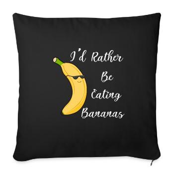 Banana Eating Healthy Food Exotic Fruits - Sofa pillowcase 17,3'' x 17,3'' (45 x 45 cm) - black - Front