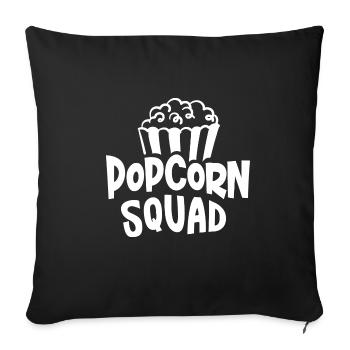 Popcorn Squad Team Popcorn Ironic Saying Corn - Housse de coussin décorative 45 x 45 cm - noir - Devant