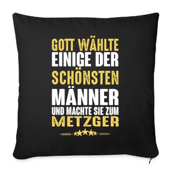 Metzger - Metzger - Sofakissenbezug 45 x 45 cm - Schwarz - Vorne