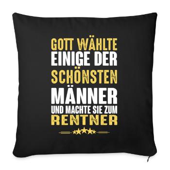 Rentner - Rentner - Sofakissenbezug 45 x 45 cm - Schwarz - Vorne