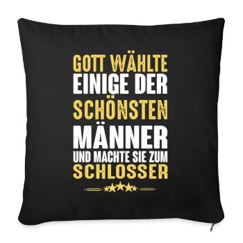 Schlosser - Schlosser - Sofakissenbezug 45 x 45 cm - Schwarz - Vorne