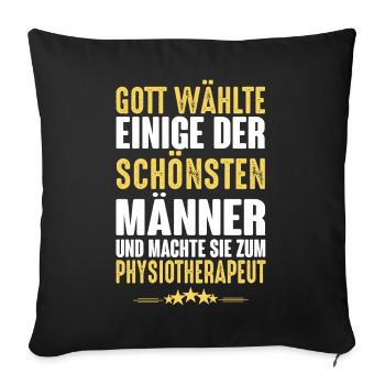 Physiotherapie - Physiotherapeut - Sofakissenbezug 45 x 45 cm - Schwarz - Vorne