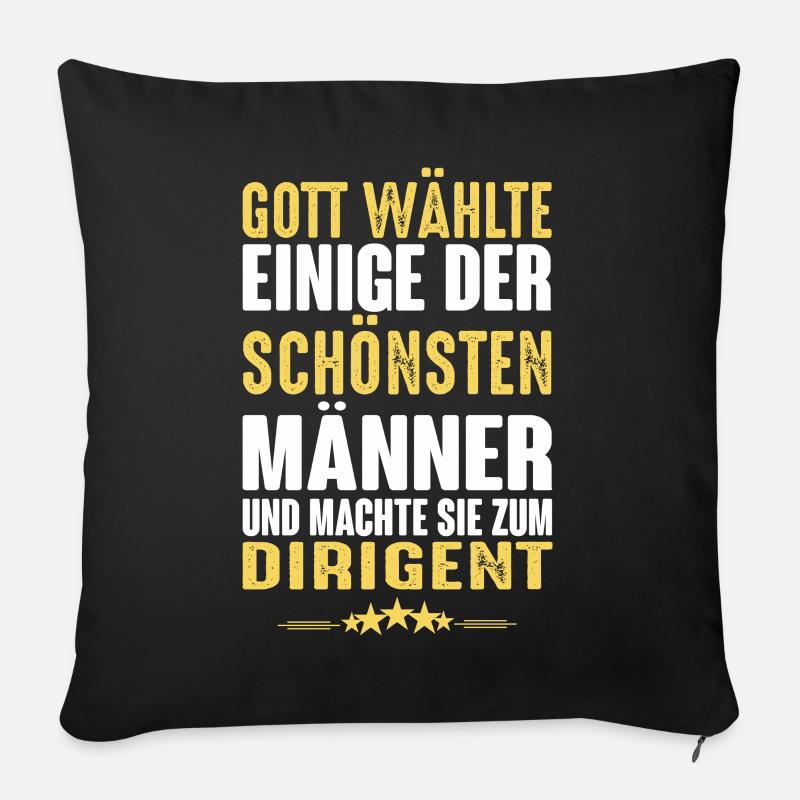 Dirigent - Sofakissenbezug 45 x 45 cm - Schwarz