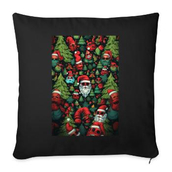 Cooles Weihnachten - Das etwas andere Design - Sofakissenbezug 45 x 45 cm - Schwarz - Vorne