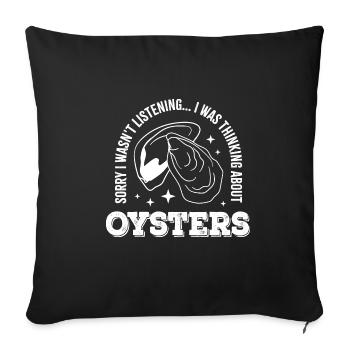 Seafood Chef Huîtres Delicious Food Chef - Housse de coussin décorative 45 x 45 cm - noir - Devant