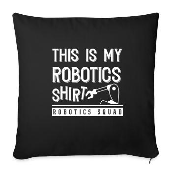 Roboteringenieur Robotik Mechaniker Nette Roboter - Sofakissenbezug 45 x 45 cm - Schwarz - Vorne
