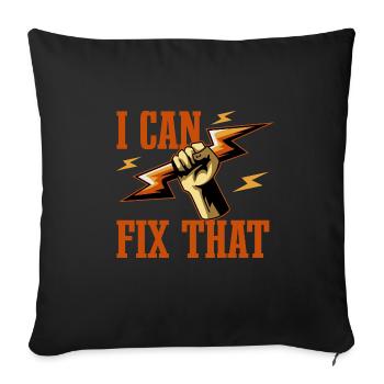 Correction de ce dicton ironique des circuits - Housse de coussin décorative 45 x 45 cm - noir - Devant