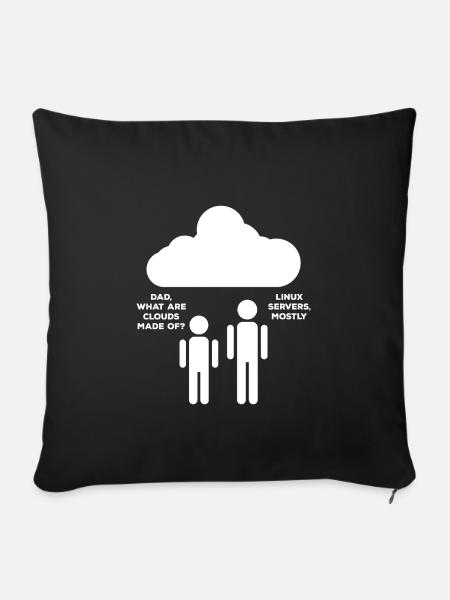 Cloud Linux - Sofakissenbezug 45 x 45 cm - Schwarz