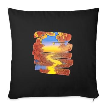 River clouds colorful - Sofa pillowcase 17,3'' x 17,3'' (45 x 45 cm) - black - Front