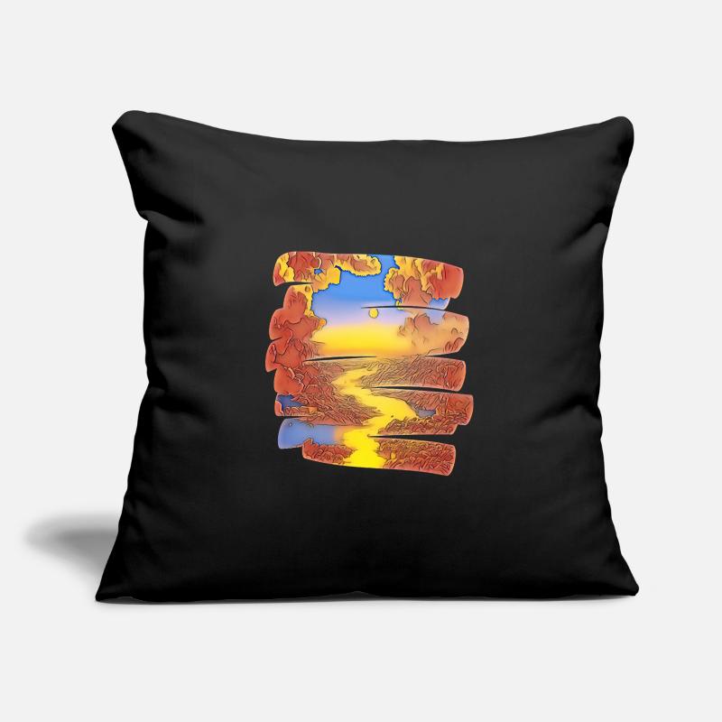 River clouds colorful Sofa pillowcase 17,3'' x 17,3'' (45 x 45 cm)