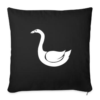 Croquis simple de dessin d'animaux sauvages en - Housse de coussin décorative 45 x 45 cm - noir - Devant