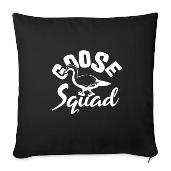 Goose Squad Bird Nature Wildlife Geese - Sofa pillowcase 17,3'' x 17,3'' (45 x 45 cm) - black - Front