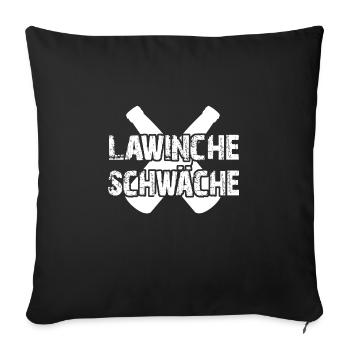 Lawinche schwäche - Sofakissenbezug 45 x 45 cm - Schwarz - Vorne