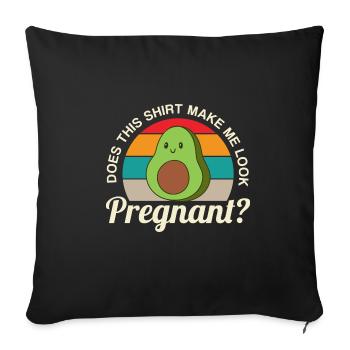 Parents de grossesse drôle enceinte - Housse de coussin décorative 45 x 45 cm - noir - Devant