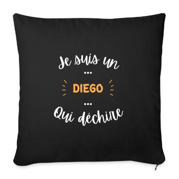 Je suis un Diego qui déchire - Housse de coussin décorative 45 x 45 cm - noir - Devant
