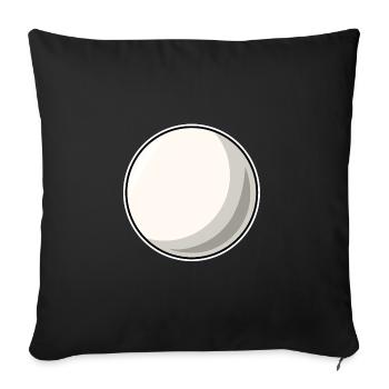 Billiards white billiard ball - Sofa pillowcase 17,3'' x 17,3'' (45 x 45 cm) - black - Front