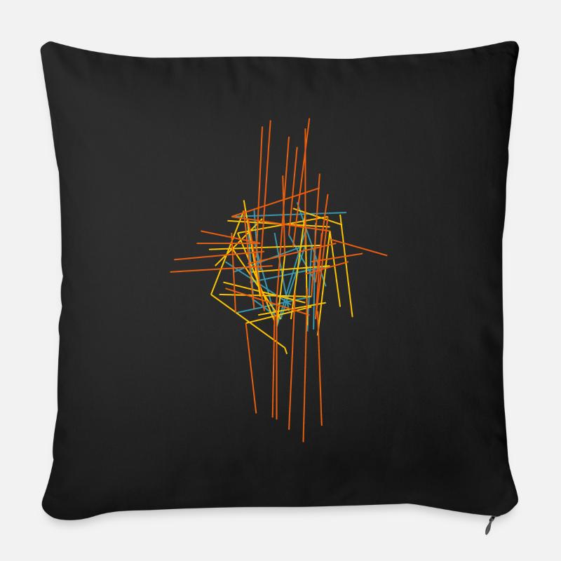 abstract - Sofa pillowcase 17,3'' x 17,3'' (45 x 45 cm) - black