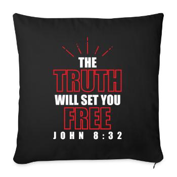 bible truth - Sofa pillowcase 17,3'' x 17,3'' (45 x 45 cm) - black - Front