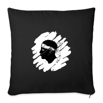 Corsica flag Corsica Flag Corsica Corsican - Sofa pillowcase 17,3'' x 17,3'' (45 x 45 cm) - black - Front