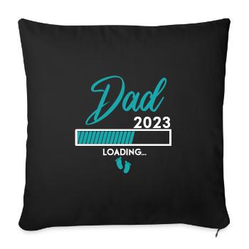 DAD 2023 chargement... - Housse de coussin décorative 45 x 45 cm - noir - Devant