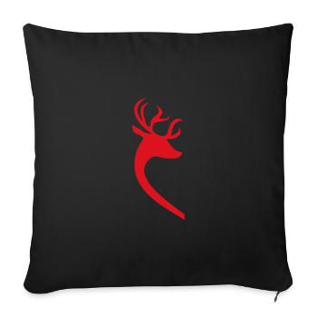 renne - Housse de coussin décorative 45 x 45 cm - noir - Devant