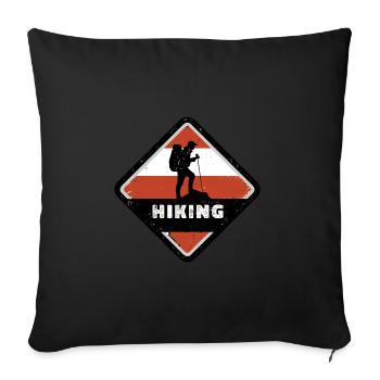 Austria Flag Austria Austrian Flag AT - Sofa pillowcase 17,3'' x 17,3'' (45 x 45 cm) - black - Front