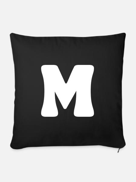 M - Sofakissenbezug 45 x 45 cm - Schwarz